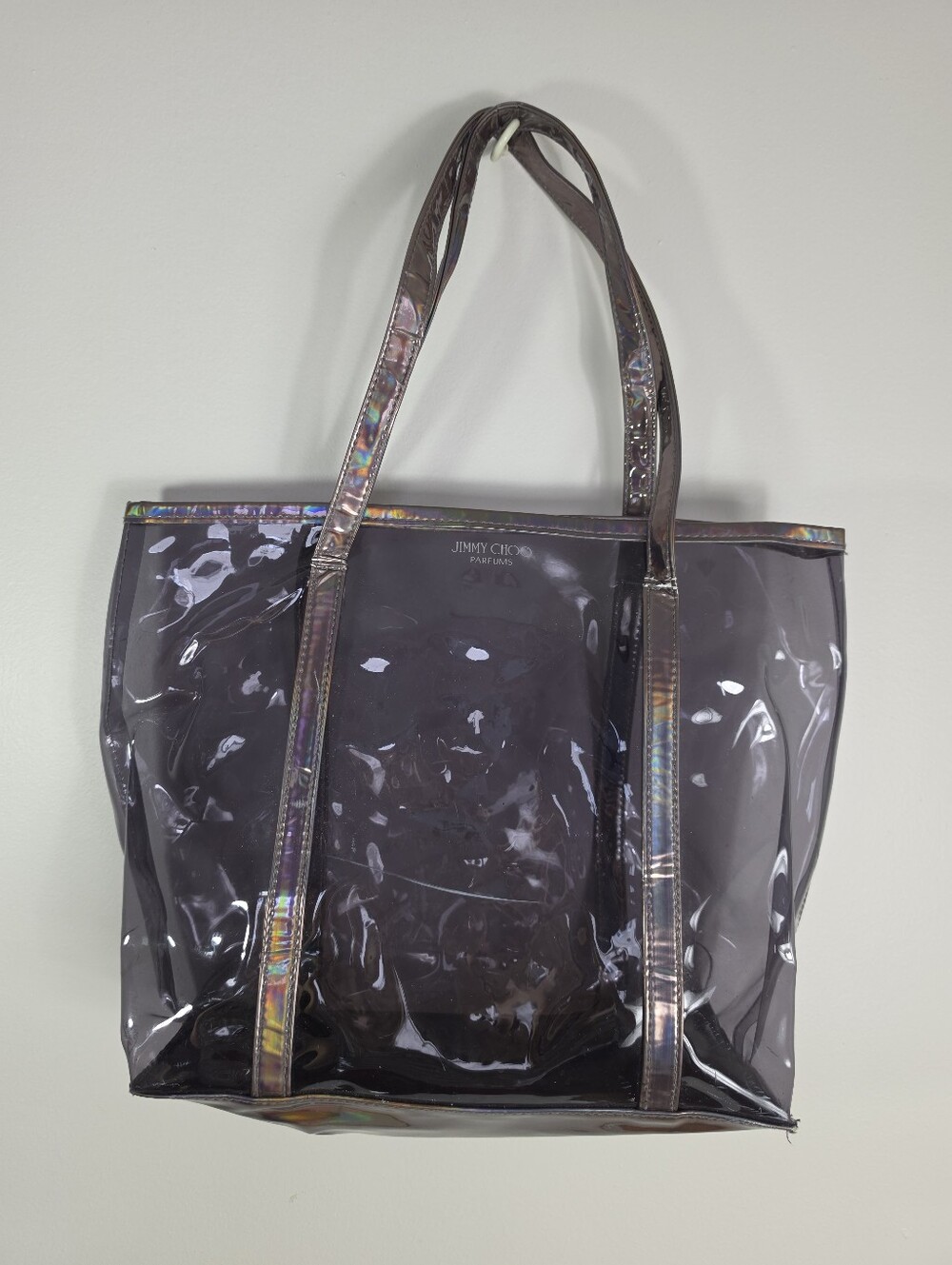 Jimmy Choo Iridescent Clear Tote Bag